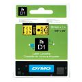 Dymo etichette nero su giallo (40918 / S0720730), 9mm, laminato