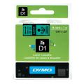 Dymo etichette nero su verde (40919 / S0720740), 9mm, laminato